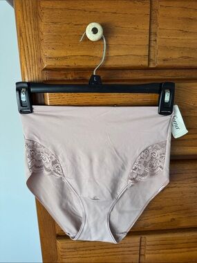 Soma High-Waist Lace-Trim Briefs in Dusty Rose
